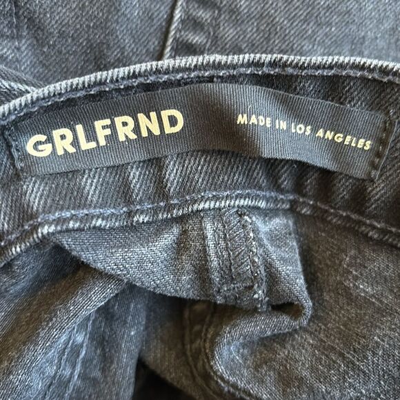 GRLFRND Denim The Amara Maxi Pencil Jean Skirt Back Slit Washed Black Revolve 29 - Picture 6 of 10